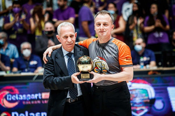 Aleksandar Milojevic celebrated by Delasport Balkan League for his successful officiating career