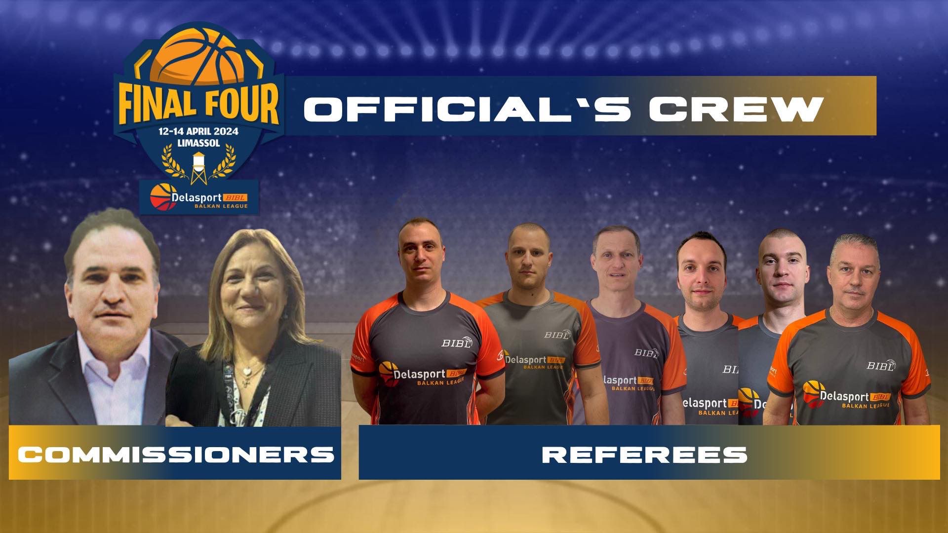 Officiating crew announced for Final 4